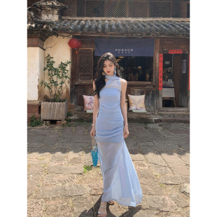 抹胸露背雪纺上衣女鱼尾半身裙套装 都市初恋 现货7.5折 MULVAN