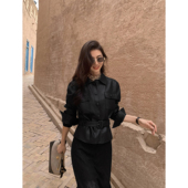 帅气黑色pu皮衣短外套夹克机车服 休斯顿街区 MULVAN 现货7折