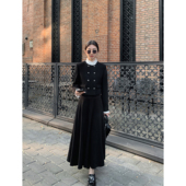 MULVAN 上衣 双排扣开衫 现货7折 杏色小香风外套女高级感短款