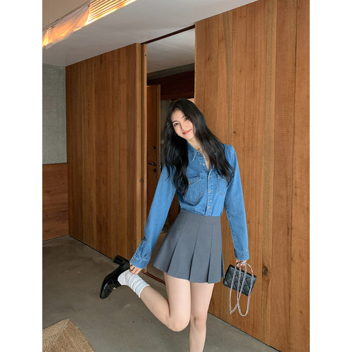 复古大褶百褶半身裙防走光短裙