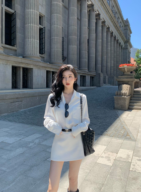 MULVAN 白色短裙裤女新款高腰显瘦防走光百搭气质a字半身裙