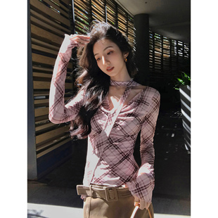 设计感印花喇叭袖 T恤女荡领可拆飘带收腰上衣 游牧叙间 MULVAN