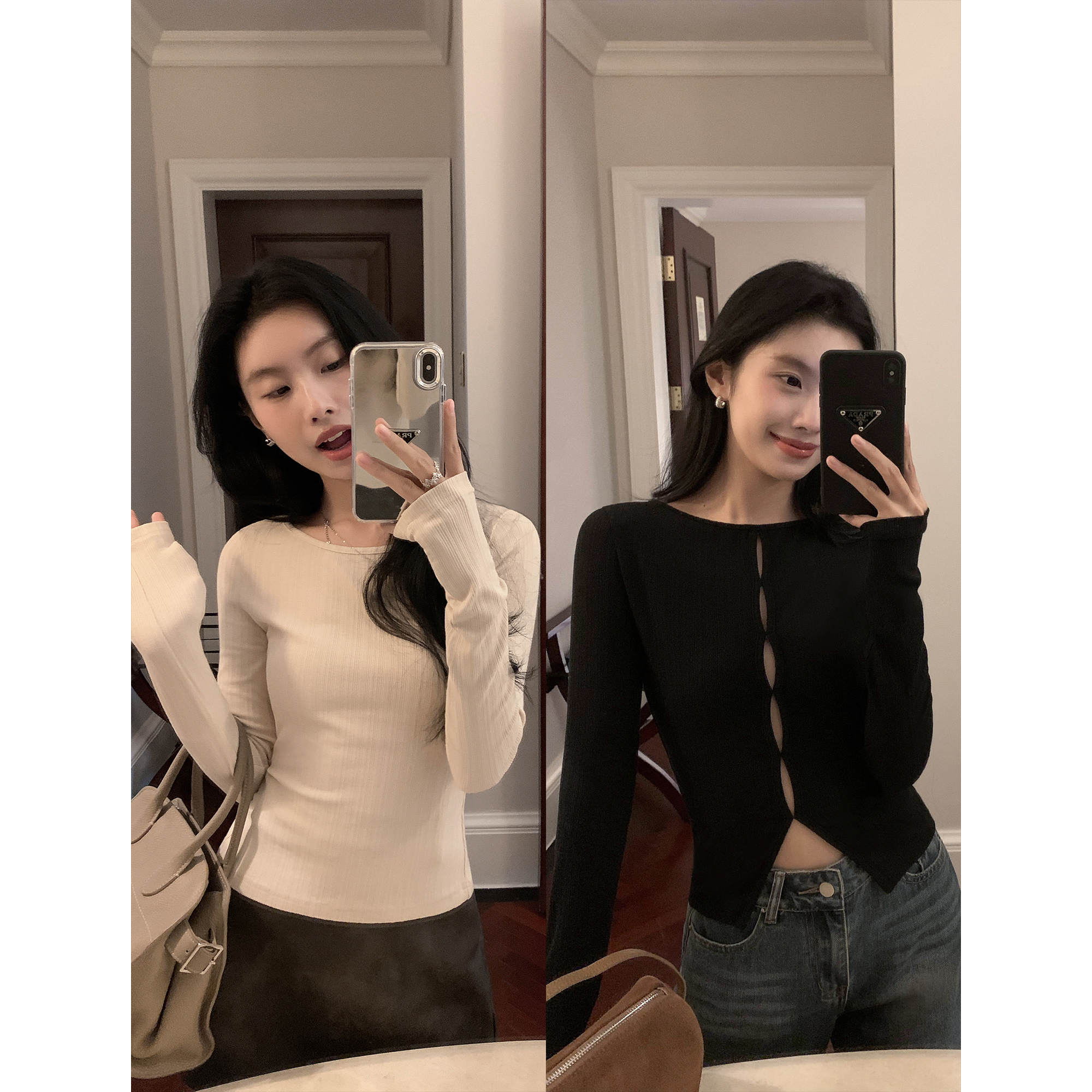 设计感修身针织衫女秋冬新款