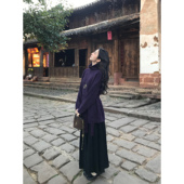 松弛基因 MULVAN 现货8折 可拆卸腰带高领毛衣女针织上衣