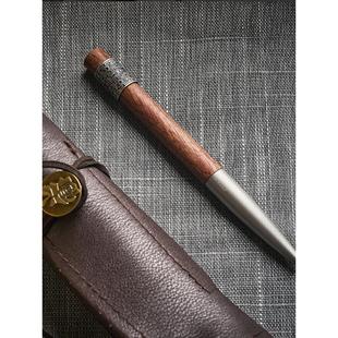 笔下轮回黄花梨签字笔商务高档男女士国风实木金属重手感可印logo