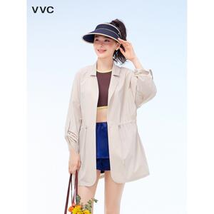 26款VVC抽褶收腰防晒西服 女防紫外线外套 户外遮阳宽松防晒衣