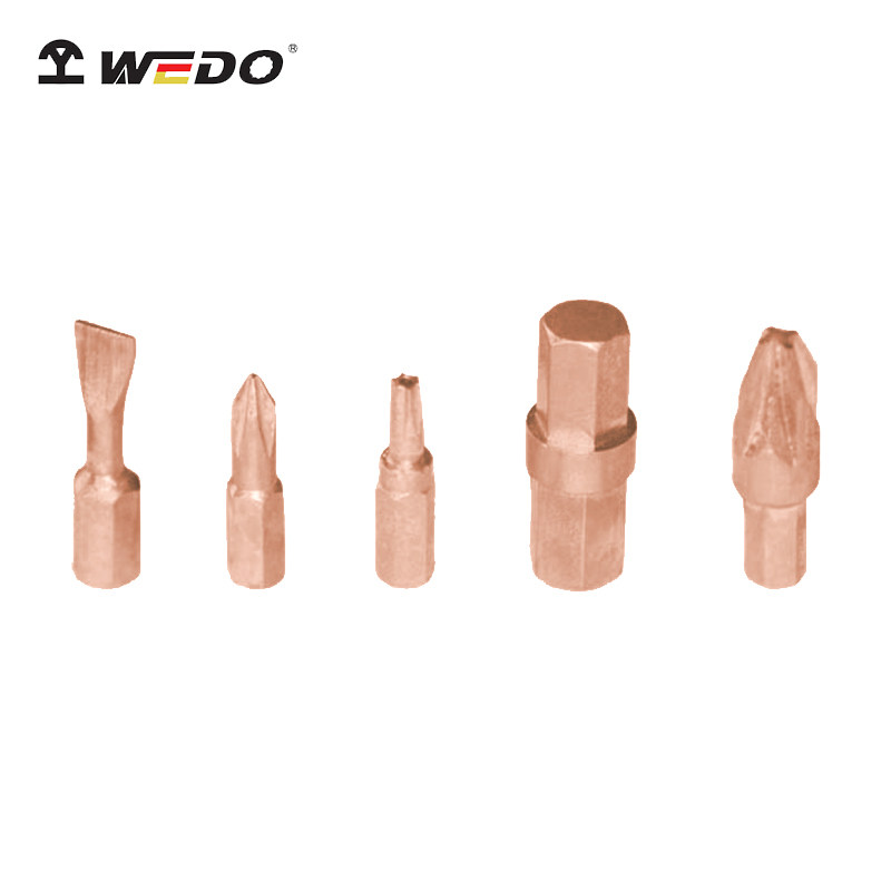 防爆无磁短批头套装螺丝刀梅花内六角星型十字一字铍青铜起子头