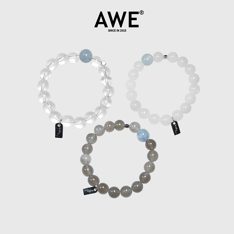 AWE官方正品灰天使玛瑙手串手链