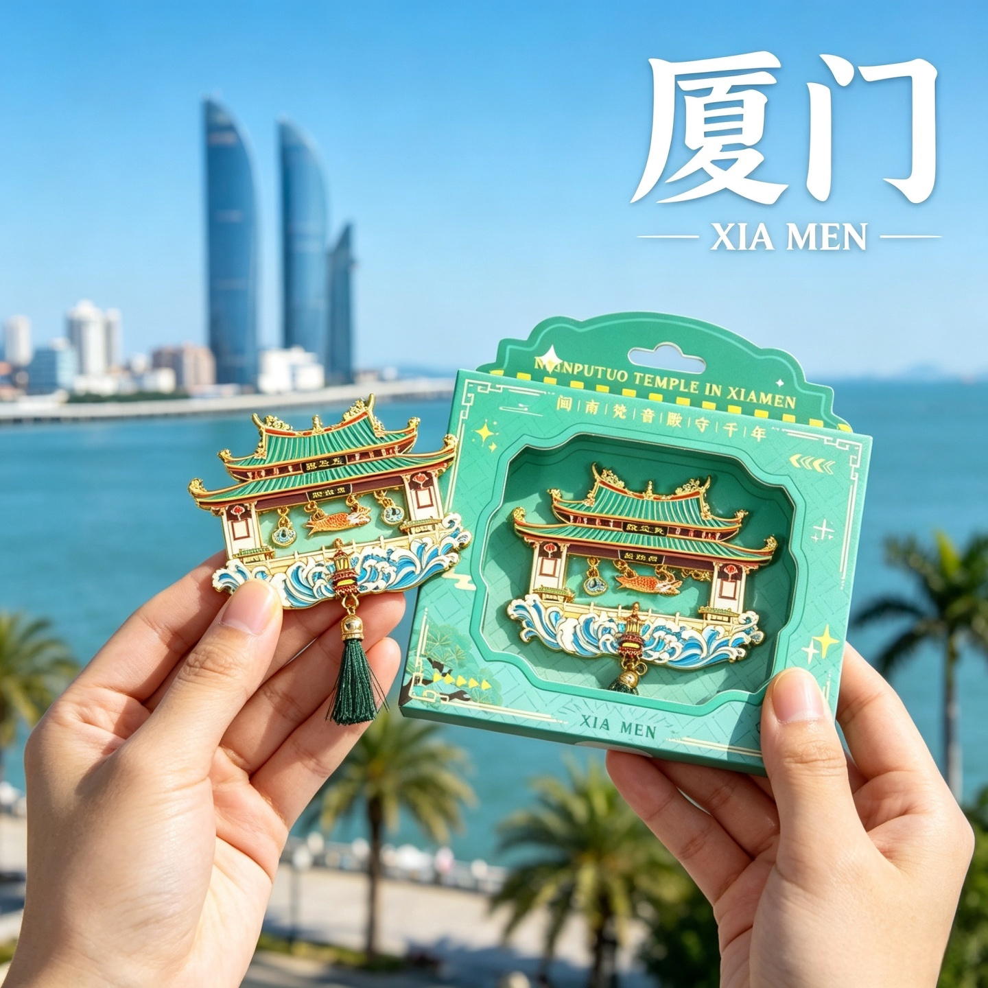 厦门金属冰箱贴鼓浪屿南普陀寺图片
