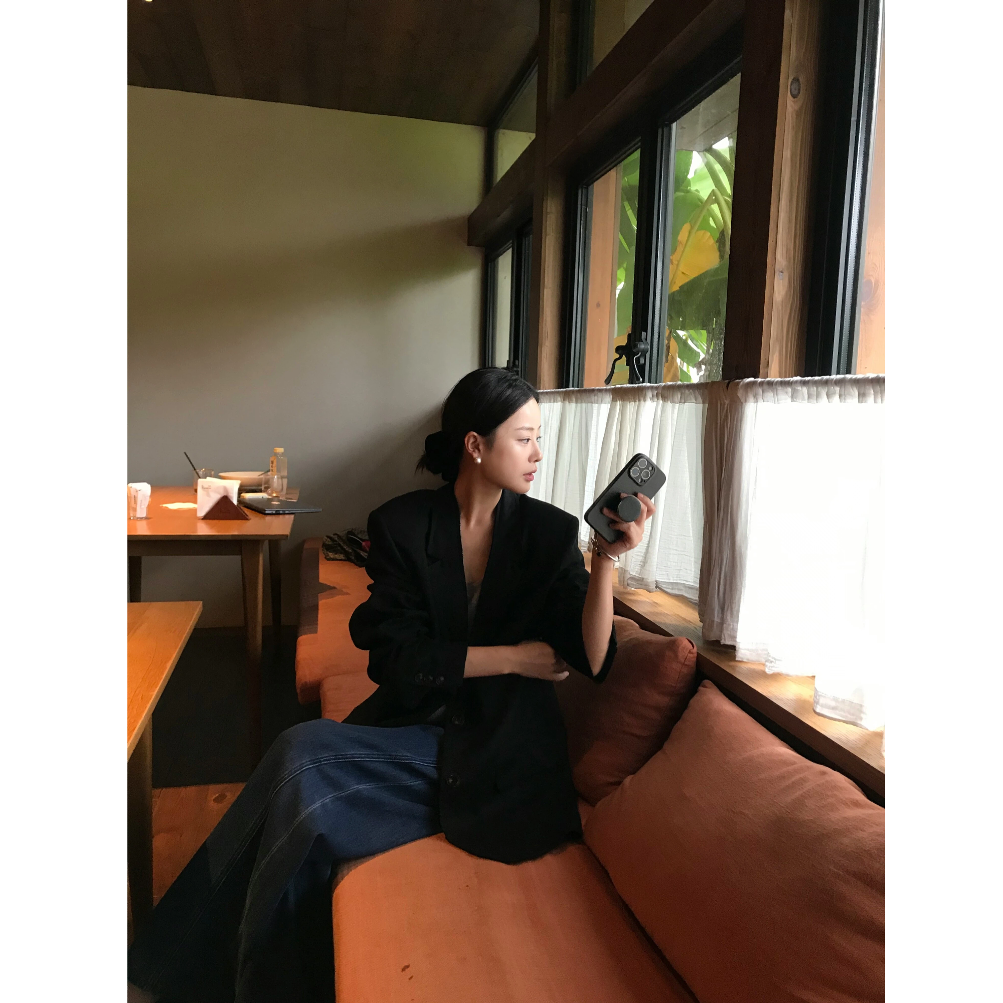经典老钱极简风西服外套女