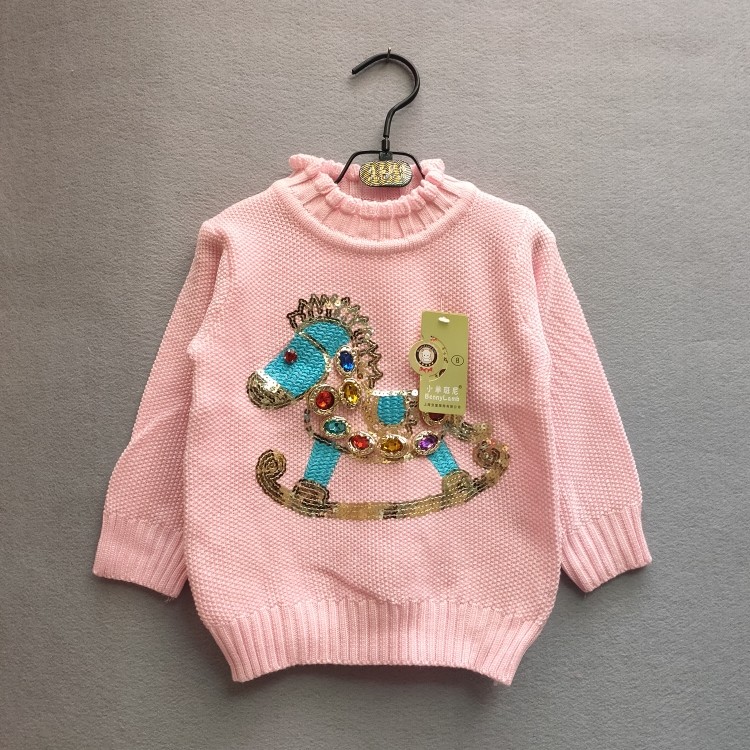 特价小马镶钻宝石秋冬款可爱中小童女童宝宝毛衣童装粉色,童装/婴儿装/亲子装,毛衣/针织衫,淘宝优惠券,粉丝福利购,淘宝优惠卷
