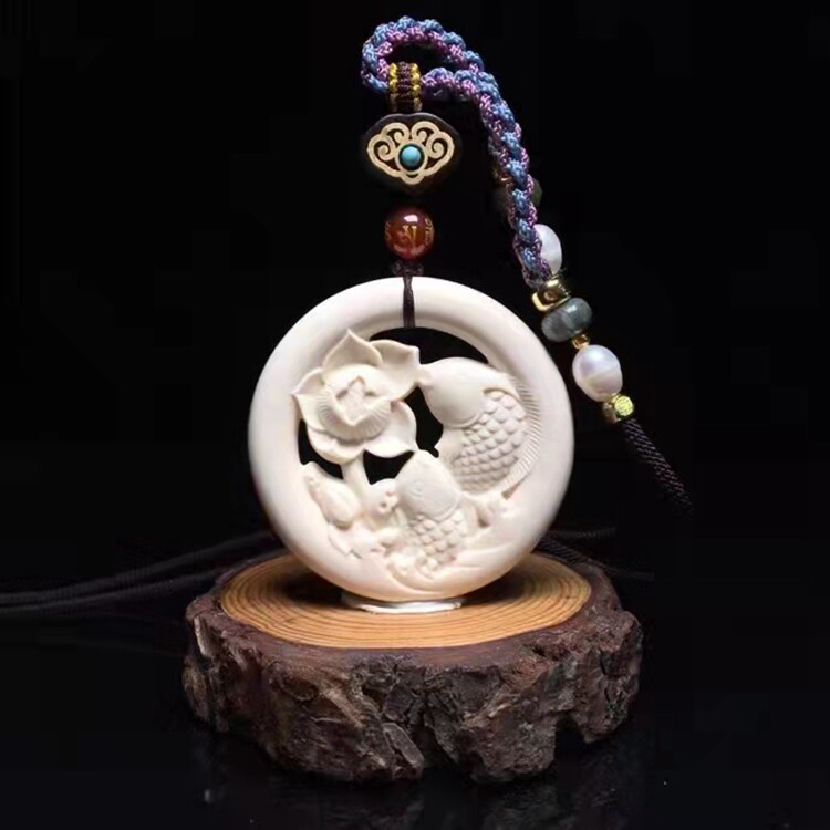 天然毛衣链挂件手工精雕吊坠