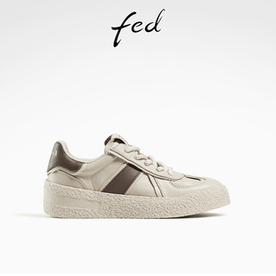 新款 女鞋 D0221 德训鞋 YAB255 女款 春季 板鞋 fed商城同款 拼色休闲鞋