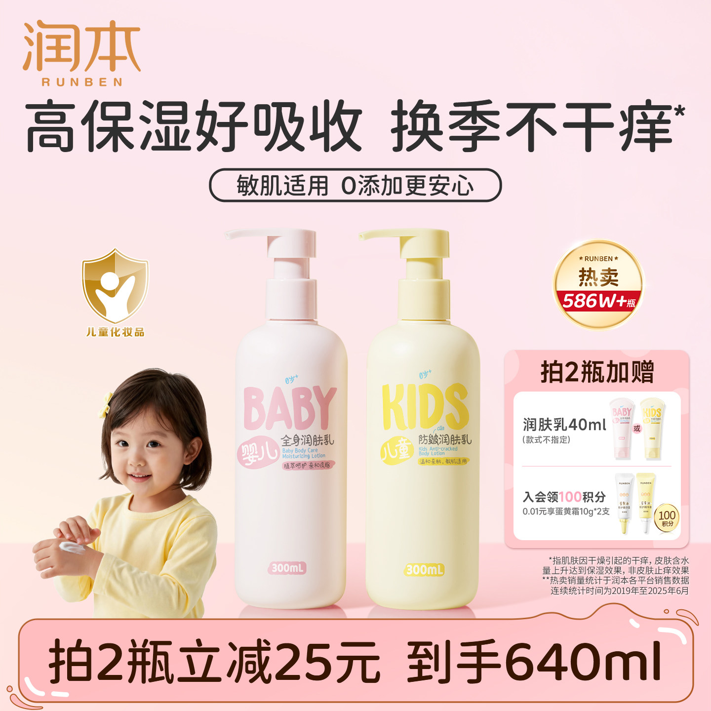 润本秋冬款身体乳300ml 17.3元 - 86线报