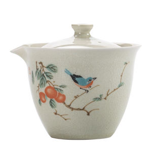 复古手抓壶陶制茶壶半手工茶器快客杯功夫茶具手绘过滤盖碗泡茶器