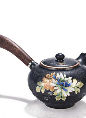 东茶西壶陶瓷扒花大号茶壶