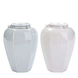 东茶西壶陶瓷茶叶包装罐普洱茶罐高雅茶缸青瓷茶叶罐中号一年好景