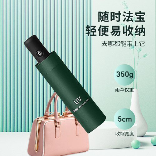 灵孜格黑胶遮阳防紫外线晴雨伞