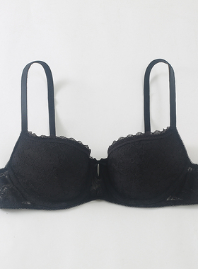 特价29元6IXTY8IGHT 68新款黑色蕾丝纯色半杯超薄杯文胸女BR11821