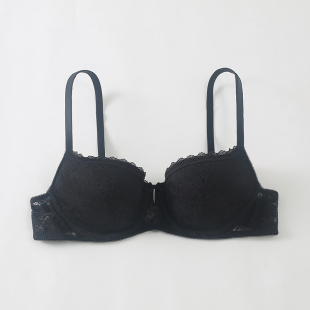 68新款 6IXTY8IGHT 黑色蕾丝纯色半杯超薄杯文胸女BR11821 29元 特价