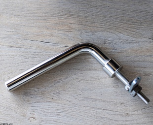 壁炉专用金属门把手锅炉拉手简约款门执手旋转卡扣式自制壁炉把手