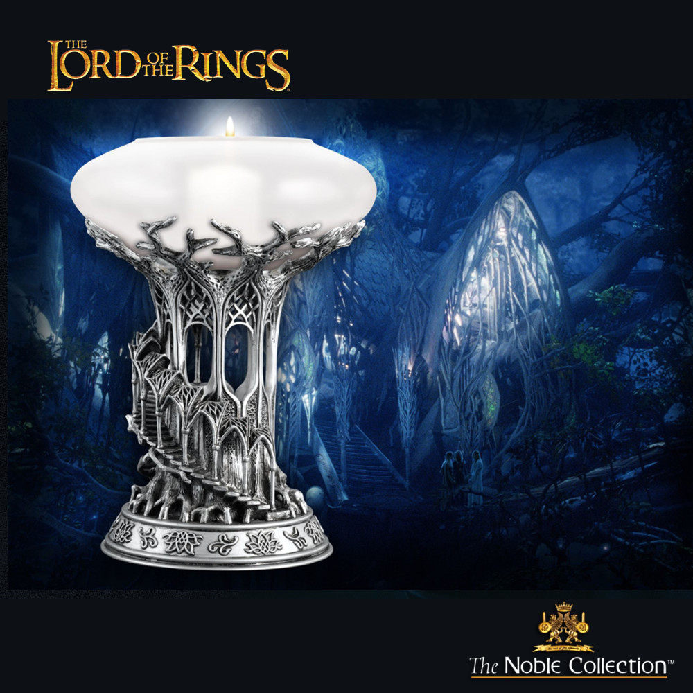 代购指环王魔戒霍比特人周边精灵森林罗斯洛立安烛台手办装饰摆件