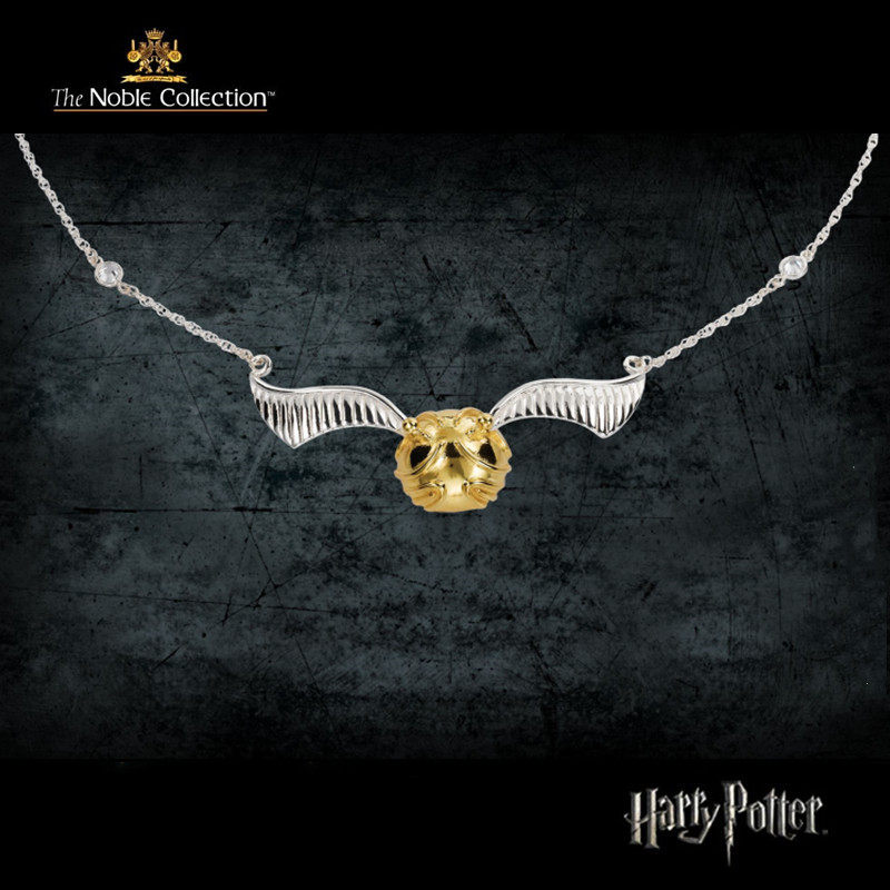 代购官网正品哈利波特周魁地奇金色飞贼金探子吊坠纯银镀金项链