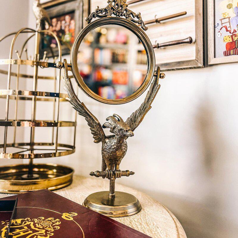 美国代购正版哈利波特周边福克斯凤凰造型桌面居家化妆梳妆镜摆件