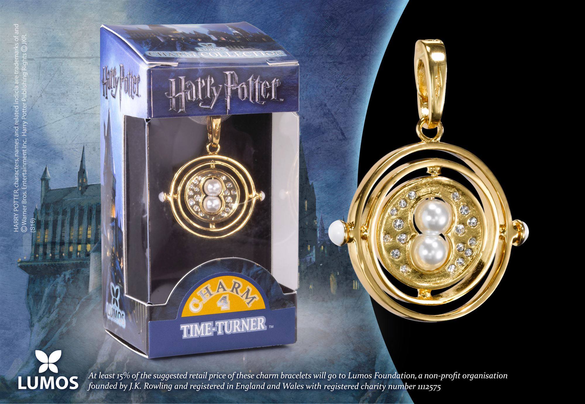 代购哈利波特周边lumos荧光闪烁赫敏时间转换器吊坠钥匙扣小挂件