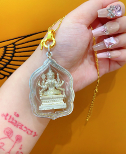 纯银立体四面神 本～ 龙婆禅南大珐会版