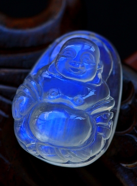 精品佛！玻璃体蓝光石佛公