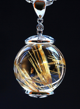 ◆大金球◆罕有22mm超大珠径版钛晶圆球（可转动）