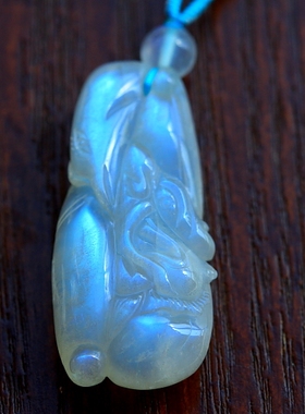 ◆月光长龙◆蓝色光晕月光石吊坠