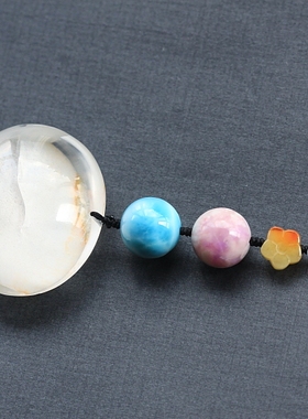 ◆瑞雪兆丰年◆  全美纯白幽灵景石坠（可做包挂） 纯白幽灵景石.