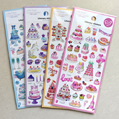 立体蛋糕贴纸女孩水晶甜品冰激凌贴画kt猫动物可爱爱莎透明公主贴