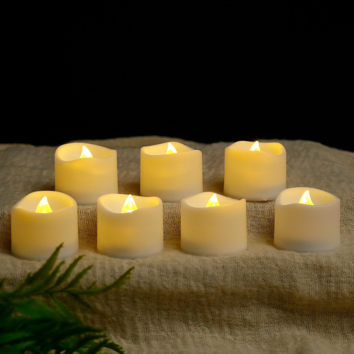 led电子小茶蜡光面黄闪6H定时款婚庆酒店万圣节装饰品仿真蜡烛灯