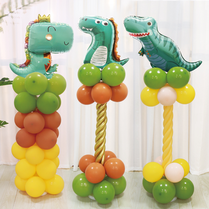 卡通恐龙主题派对立柱落地支架儿童生日布置宝宝气球路引装饰用品
