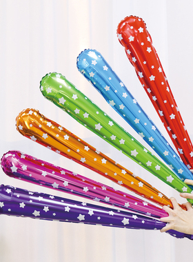 校运会运动会加油打击棒手持气球带铃铛装饰品学校啦啦队助威道具