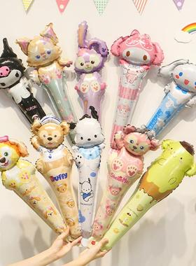 三丽鸥库洛米运动会装饰气球手持棒幼儿园教室儿童生日场景布置