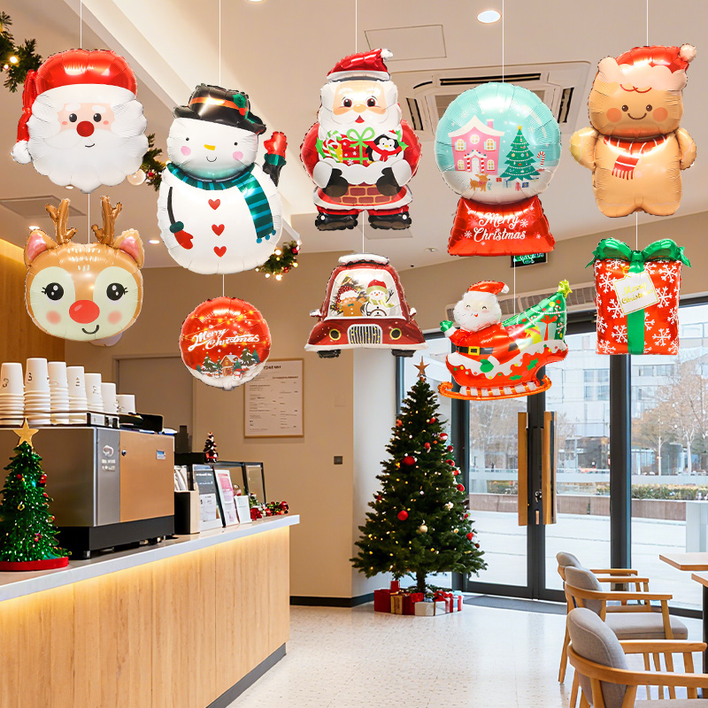 圣诞节铝膜吊挂气球装饰
