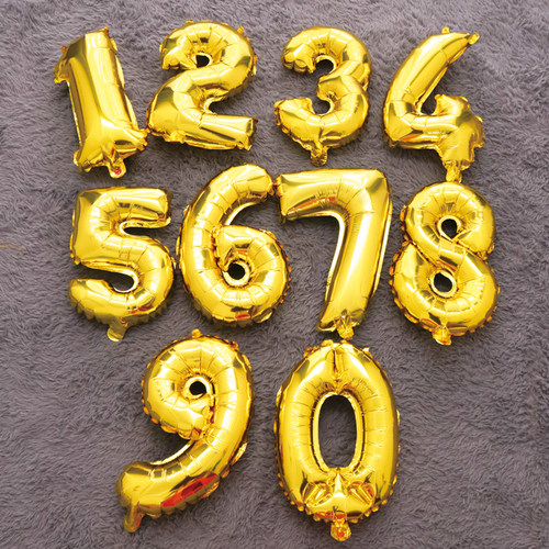 铝膜气球数字生日派对布置装饰