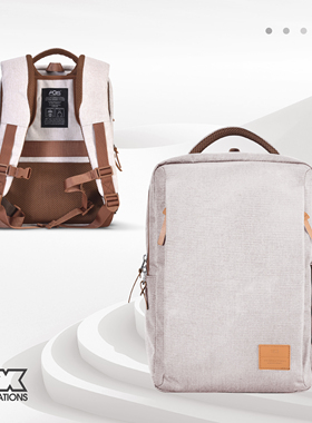 FX CREATIONS简约风双肩背包男女通勤大容量减负护脊商务包