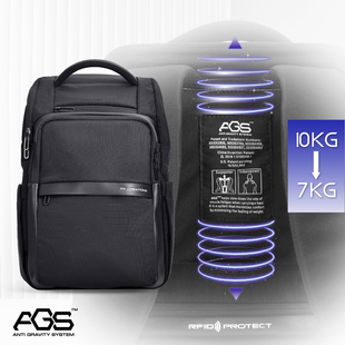 FX CREATIONS 商务休闲韩版减压护脊双肩背包DCX69917AGS