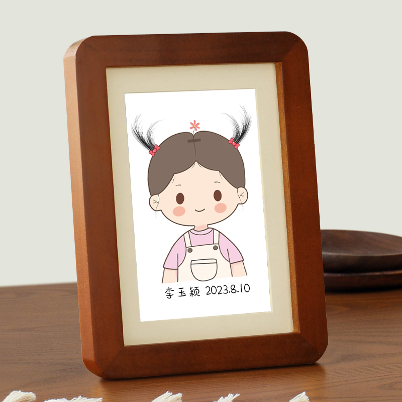 胎毛纪念品自制纪念相框收藏摆台