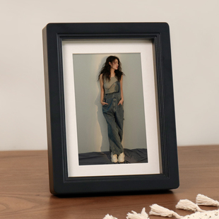 高级感相框摆台洗照片加打印做成相册diy实木六七6寸7寸8定制挂墙