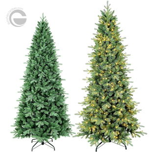 圣诞节装饰品PE铅笔树家用混合加密圣诞树瘦型瘦版窄身瘦高摆件