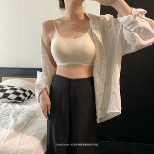 NICEE无痕粉底液香氛外扩厚杯内衣细肩带小胸聚拢无钢圈一体文胸