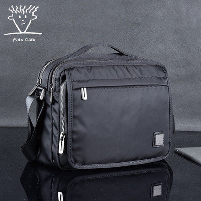 菲都狄都单肩包男手提包休闲包横款斜挎包运动包牛津布包青年小包
