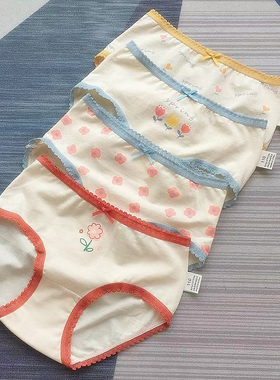 四条韩国女童纯棉内裤薄儿童透气中大童短裤女孩不夹pp学生三角裤