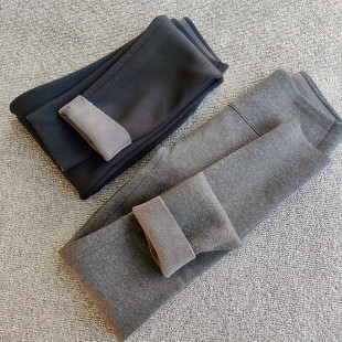 【醋酸羊驼绒】女士高腰暖宫收腹保暖裤 防卷边加厚棉毛裤打底裤